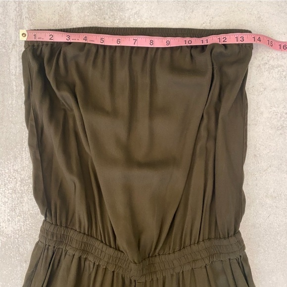 Aritzia || Sunday Best Tabata Jumper Jumpsuit Strapless in Tuscan Olive Small - Picture 7 of 11